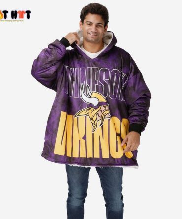 Minnesota Vikings Camouflage Fleece Blanket Hoodie