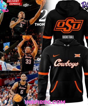 Osu Cowboys Basketball 2025 Black All Over Print Hoodie, 3D Hoodie