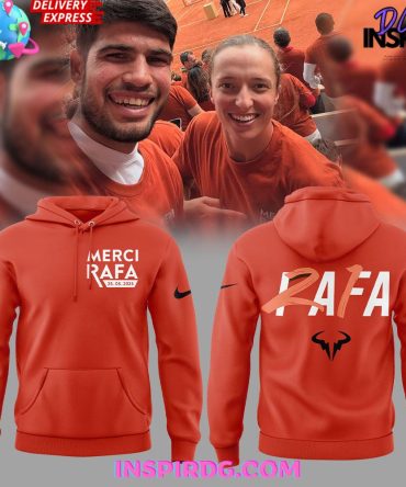 Offical Rafael Nadal Roland Garros Merci Rafa 2025 Orange All Over Print Hoodie