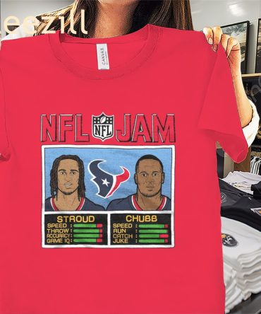 Official Nfl Jam Texans Stroud And Chubb Shirt Houston Texans Football Tee