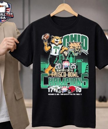 Ohio Bobcats 2025 Scooter’S Coffee Frisco Bowl Champions City Skyline Unisex Shirt