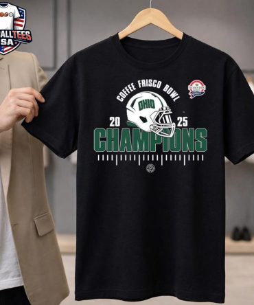 Ohio Bobcats Scooter'S Coffee Frisco Bowl Champions 2025 Ncaa Football Unisex Helmet Logo Unisex Shirt