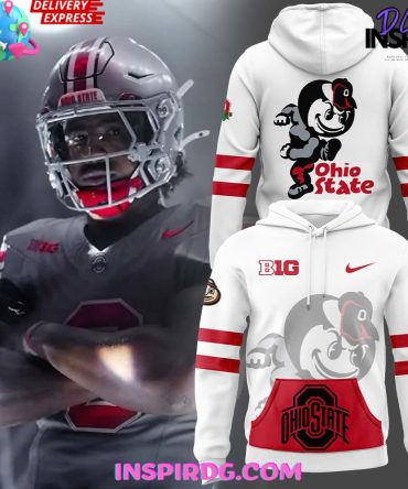Ohio State Buckeyes Big 10 Game 2024 White Hoodie