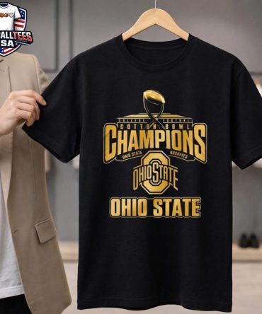Ohio State Buckeyes College Football Cotton Bowl Champions 2025 Gold Logo Unisex Shirt