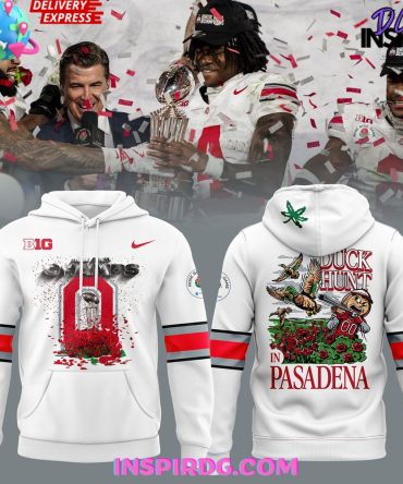 Ohio State Buckeyes Duck Hunt In Pasadena 2025 All Over Print Hoodie, 3D Hoodie