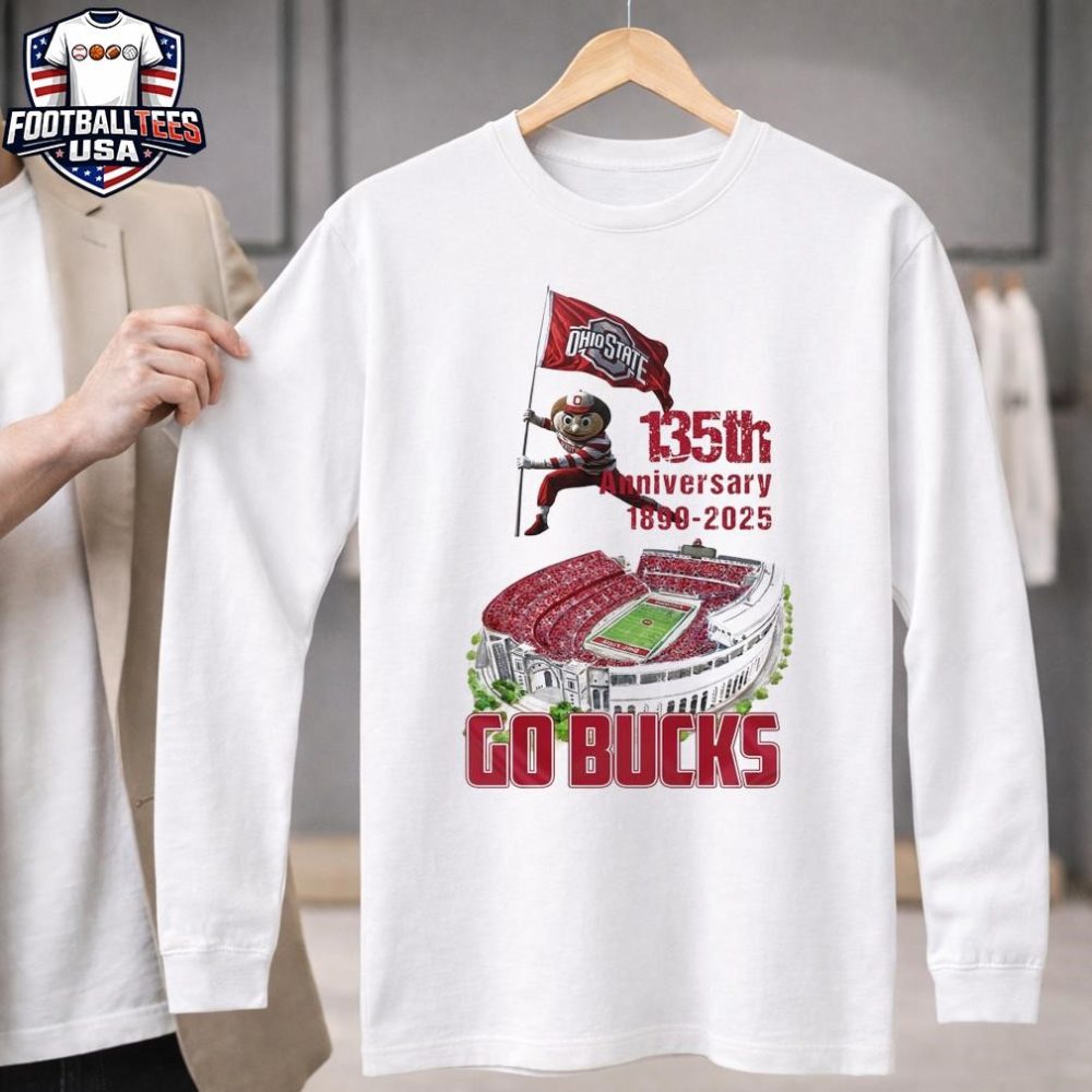 Ohio State Buckeyes Mascot 135Th Anniversary 1899-2025 Go Bucks Unisex Shirt - Image 3