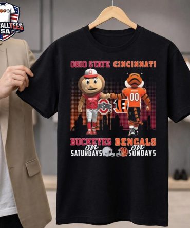 Ohio State Buckeyes On Saturdays X Cincinnati Bengals On Sundays Mascot 2026 Unisex Shirt