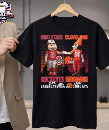 Ohio State Buckeyes On Saturdays X Cleveland Browns On Sundays Mascot 2026 Unisex Shirt
