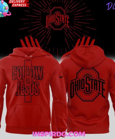 Ohio State Football Follow Jesus Red Hoodie