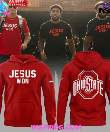 Ohio State Football Jesus Won 2024 Red Hoodie