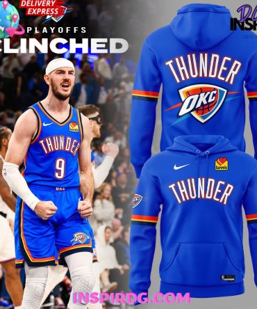 Oklahoma City Thunder Playoffs Clinched 2025 Swingman All Over Print Hoodie