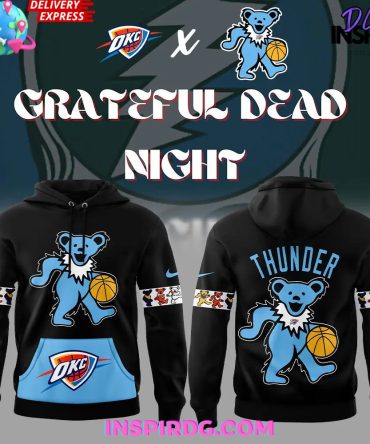 Oklahoma City Thunder X Grateful Dead Night Special Black Hoodie