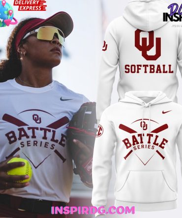 Oklahoma Football Battle Series 2024 White Hoodie