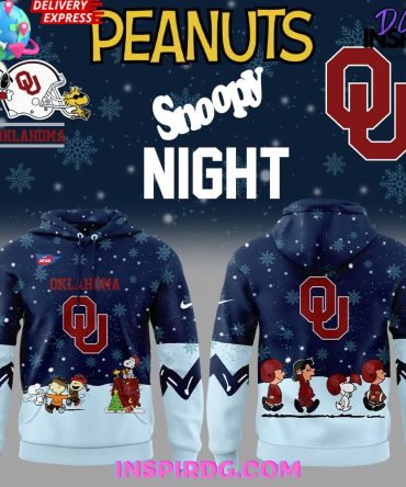 Oklahoma Sooners Peanuts & Snoopy Night Hoodie