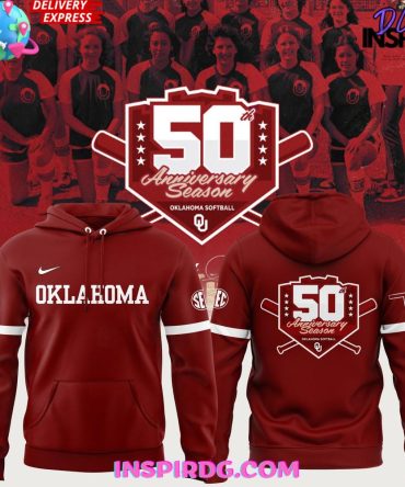 Oklahoma Sooners Softball 50Th Anniversary Limited All Over Print Hoodie