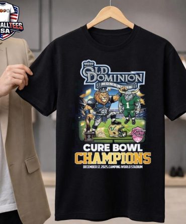 Old Dominion Monarchs Cure Bowl Champions 2025 Celebration Mascot T-Shirt