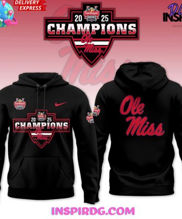 Ole Miss 2025 Taxslayer Bowl Champions Nike Black All Over Print Hoodie, 3D Hoodie