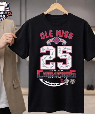 Ole Miss Rebels 2025 13-1 Sugar Bowl Champions Signatures Unisex Shirt