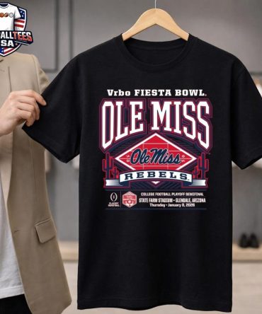 Ole Miss Rebels Cfp Semifinal Power Frame 2026 Vrbo Fiesta Bowl Shirt