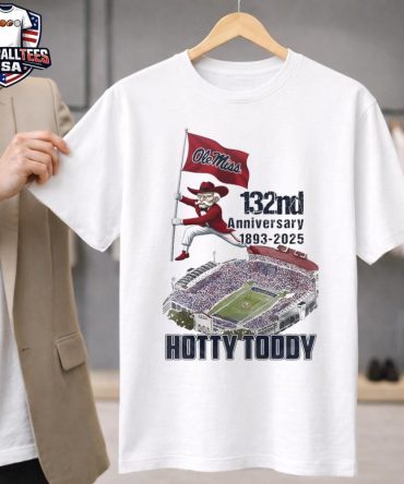 Ole Miss Rebels Mascot Stadium 132Rd Anniversary 1893-2025 Hotty Toddy Unisex Shirt