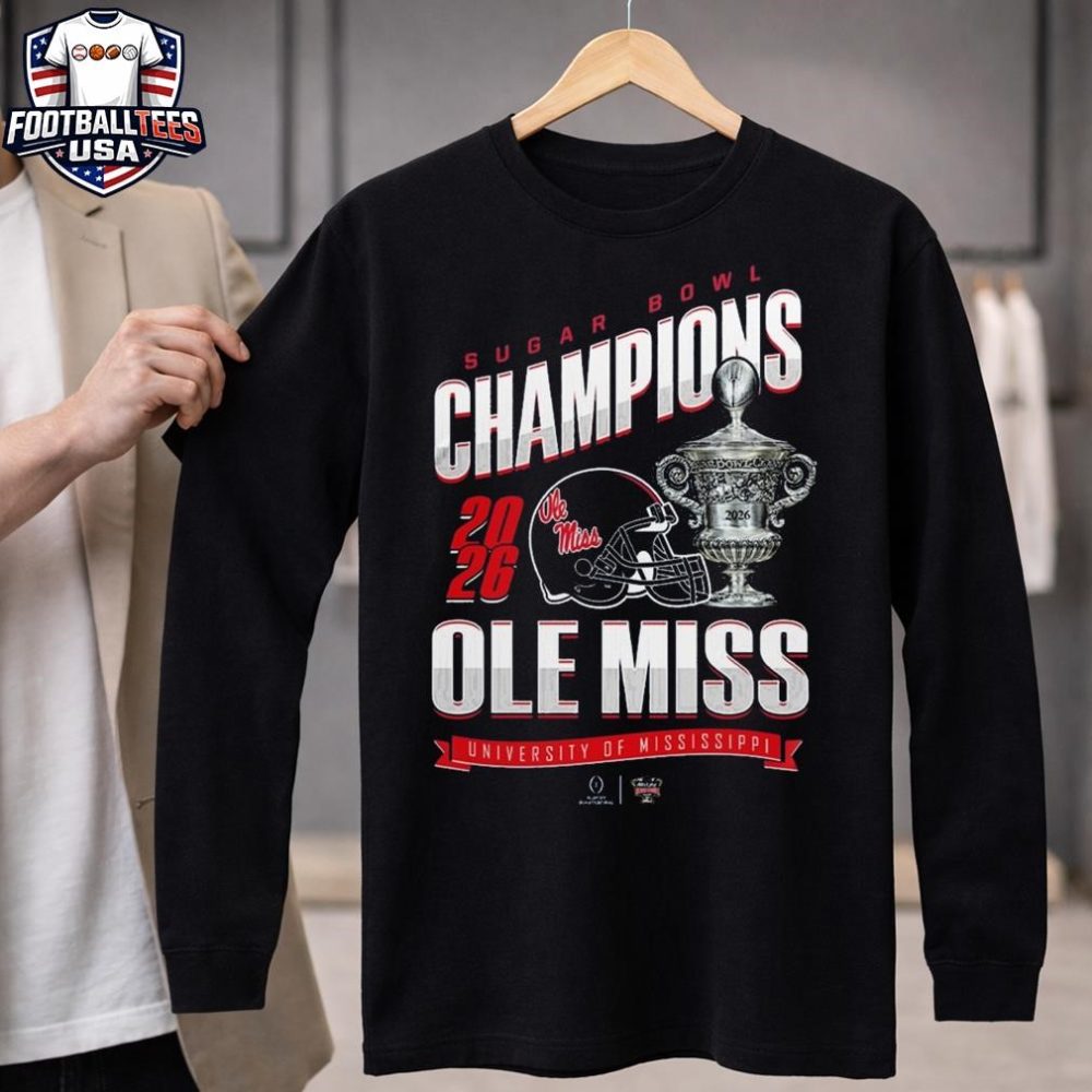 Ole Miss Rebels Sugar Bowl Champions Trophy 2026 Unisex Shirt - Image 4