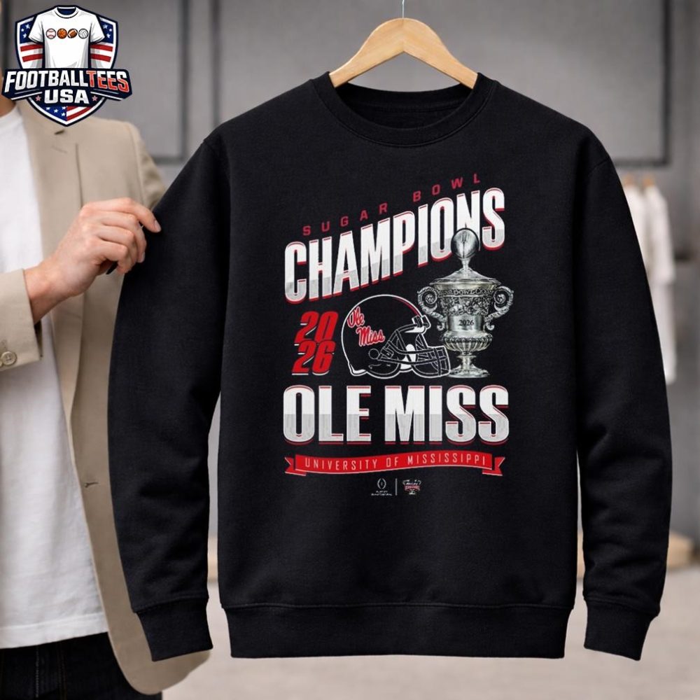 Ole Miss Rebels Sugar Bowl Champions Trophy 2026 Unisex Shirt - Image 2