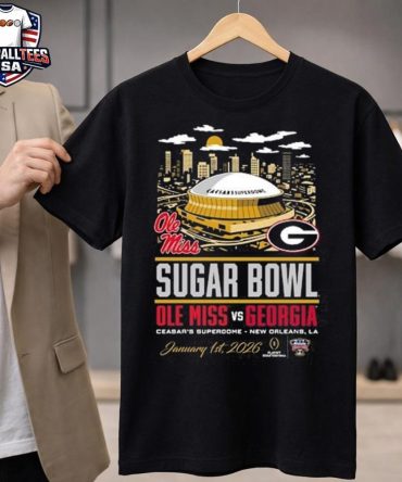 Ole Miss Rebels Vs Georgia Bulldogs Sugar Bowl Caesars Superdome New Orleans La Jan 1St 2026 T-Shirt