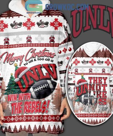 Ole Miss Rebels Win With Us They Not Like Us Christmas Oodie Hoodie Blanket