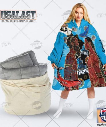 Personalized Gold Coast Titans Naidoc Blanket Hoodie Hoodie Blanket