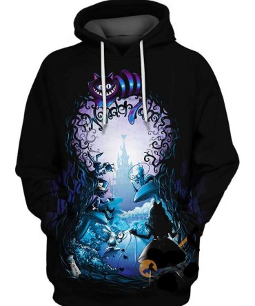 Aiw Hoodie Alice A Look Inside Wonderland Hoodie Black Unisex