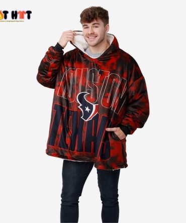 Houston Texans Camouflage Fleece Blanket Hoodie