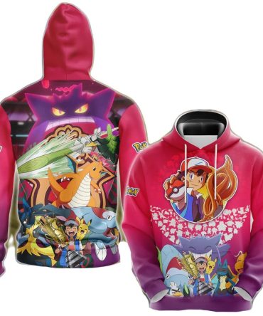 Pkm Hoodie Ash Ketchum Champion T-Shirt Pink Unisex