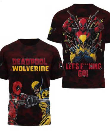 Dp T-Shirt Mv Dp And Wolverine Let'S Fcking Go T-Shirt Black Red Unisex