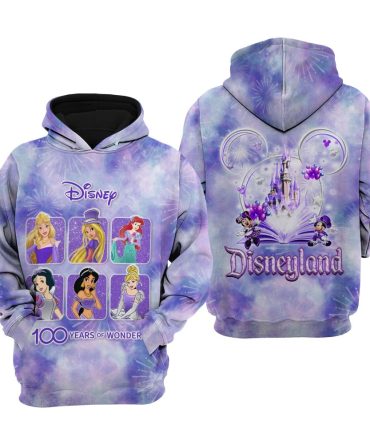 Dn Hoodie All Dn Princesses 100 Years Of Wonder Hoodie Purple Unisex