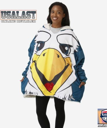 Personalized Philadelphia Eagles Swoop Mascot Blanket Hoodie Hoodie Blanket