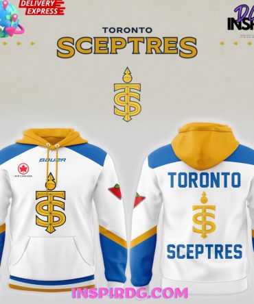 Pwhl Toronto Sceptres Bauer 2025 White All Over Print Hoodie, 3D Hoodie