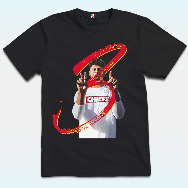 Patrick Mahomes Kansas City Chiefs Three-Peat Shirt, Third Consecutive Super Bowl