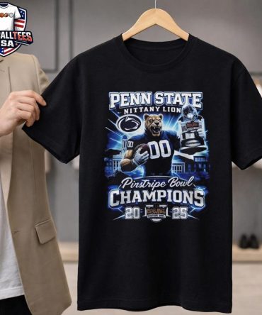 Penn State Nittany Lions 2025 Pinstripe Bowl Champions Mascot Unisex Shirt