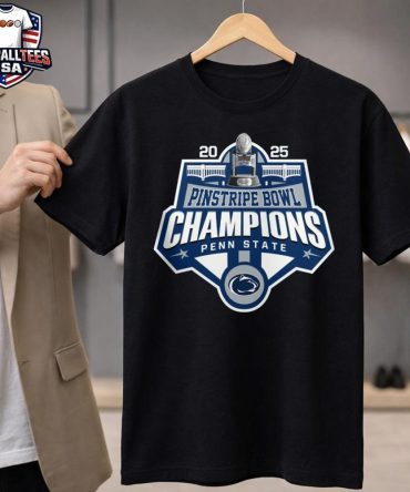 Penn State Nittany Lions 2025 Pinstripe Bowl Champions Trophy Unisex Shirt