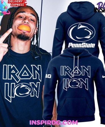 Penn State Nittany Lions Iron Lion Navy All Over Print Hoodie, 3D Hoodie