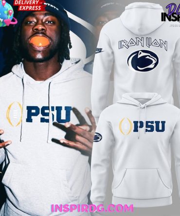 Penn State Nittany Lions Iron Lion White All Over Print Hoodie, 3D Hoodie