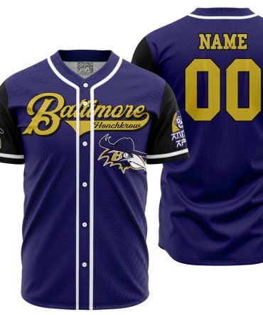 Personalized Baltimore Honchkrow Pokemon Baseball Jersey