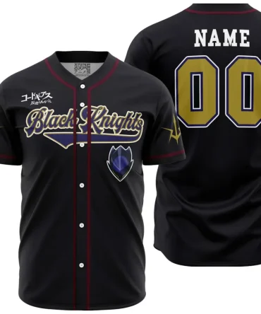 Personalized Black Knights Zero Code Geass Baseball Jersey
