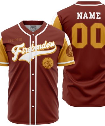 Personalized Firebenders Avatar The Last Airbender Baseball Jersey