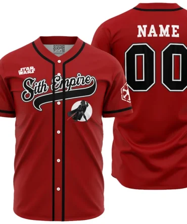 Personalized Sith Empire Vader Star Wars Baseball Jersey