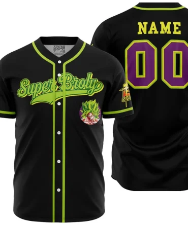 Personalized Super Broly Dragon Ball Z Baseball Jersey