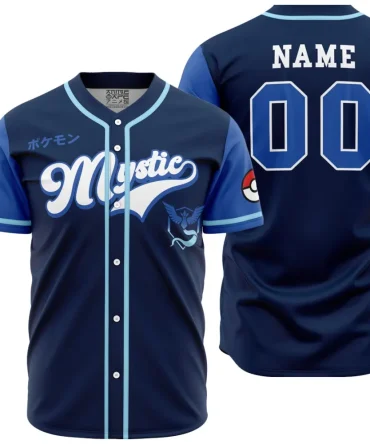 Personalized Team Mystic Pokemon Baseball Jersey