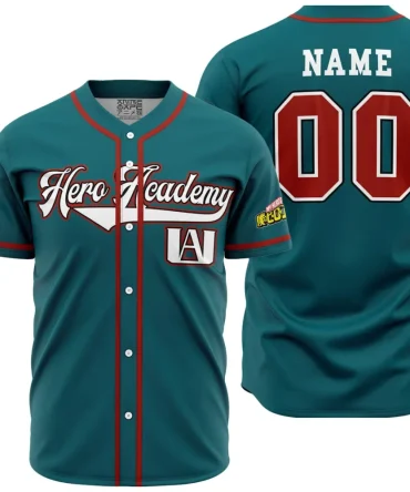 Personalized U.A. High School Deku My Hero Academia Baseball Jersey