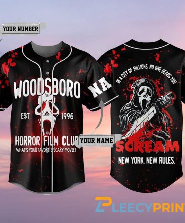 Horror Film Club Custom Jersey - Personalize Name & Number - Perfect Gift For Movie Fans!