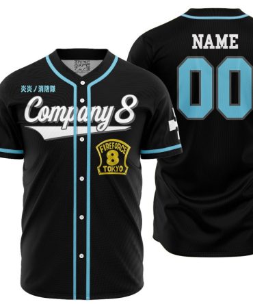 Personalized Fire Force Company 8 Baseball Jersey